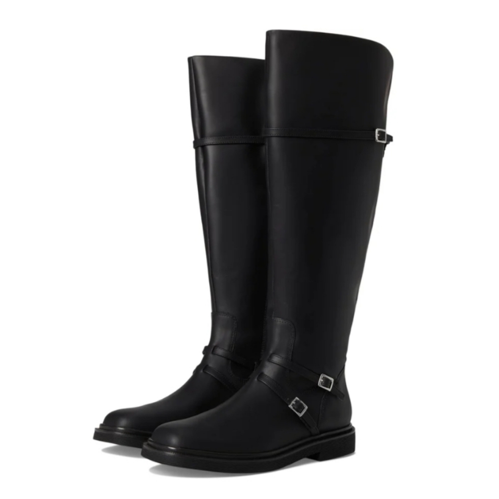 Sarto By Franco Sarto Ainsley $260 Leather Knee High Boots Buckle Designer #89